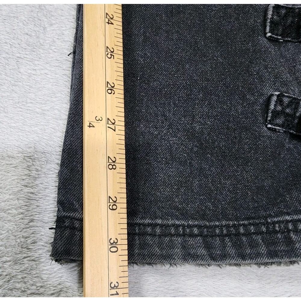 Hot Topic Black Wash Wide Leg Cargo Jeans Strappy Grommet Goth Y2K Size 13 - Picture 8 of 8